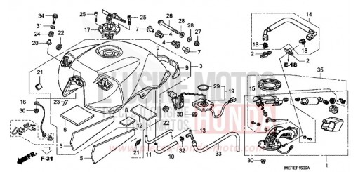 RESERVOIR A CARBURANT (CBF600S/SA) CBF600NA9 de 2009